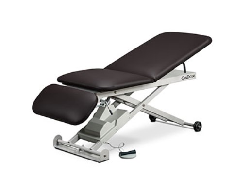 CANDO HI-LOW TREATMENT TABLE, 3-SECTION, UPHOLSTERED TOP, ADJ BACKREST, DROP SEC, 76" x 27"